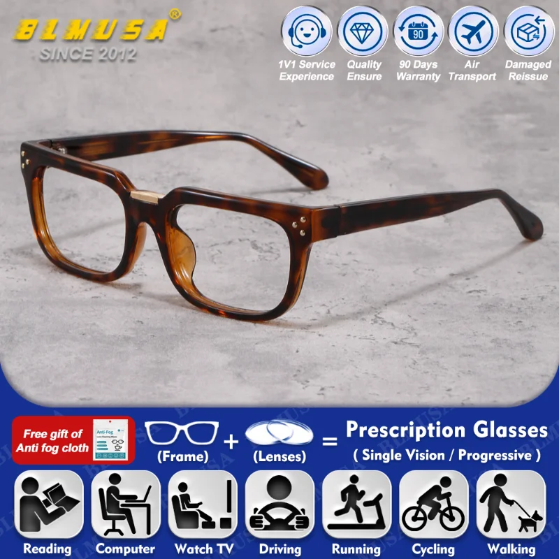 BLMUSA (L) Minimalist Style Square Design Anti Blue Ray Myopia Glasses Retro Man Oversize Frame Progressive Prescription Eyeware
BLMUSA (L) Minimalist Style Square Design Anti Blue Ray Myopia Glasses Retro Man Oversize Frame Progressive Prescription Eyeware