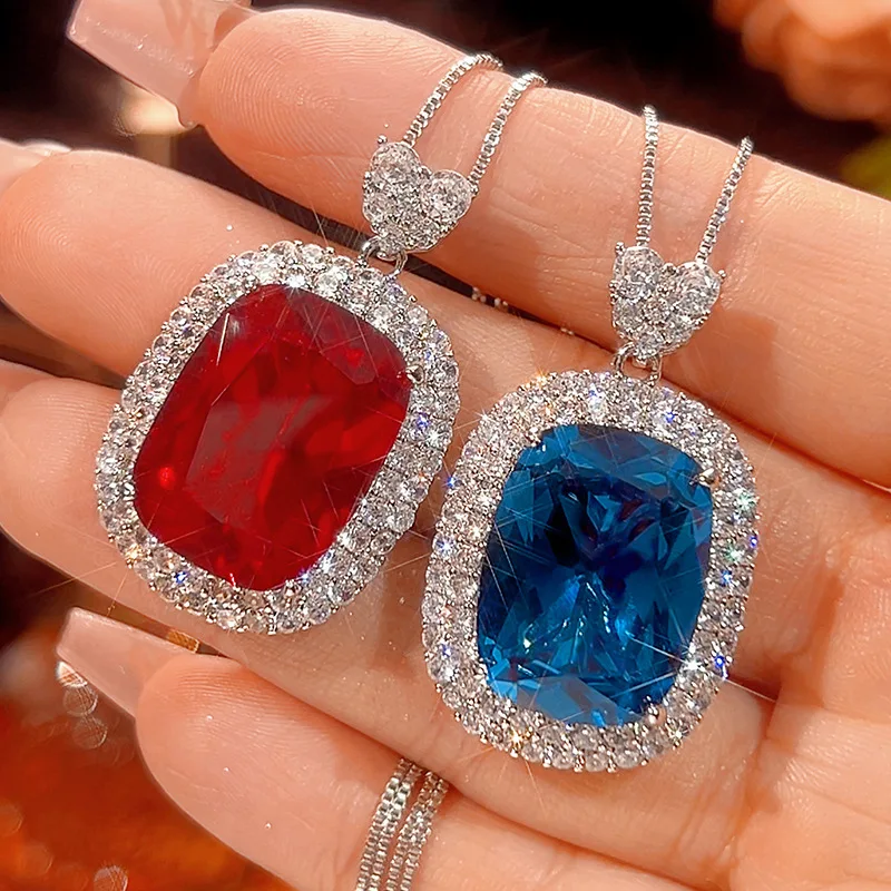 New jewelry with copper base, gold-plated red corundum pendant necklace, main stone 15*20, wholesale
New jewelry with copper base, gold-plated red corundum pendant necklace, main stone 15*20, wholesale