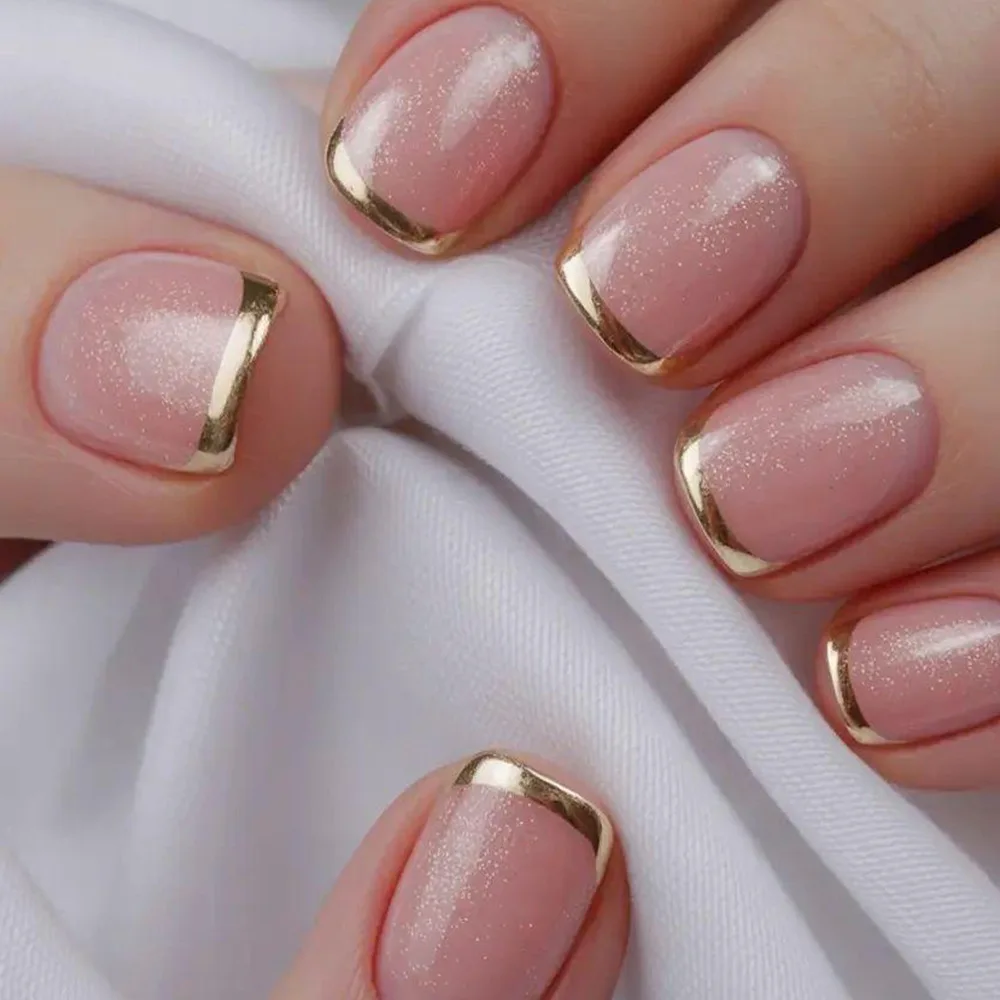 24pcs Nude Color Short Square Fake Nails Set Shiny Powder French Press on Nails Glitter Tips Ballet False Nail Art Stick on Nail
24pcs Nude Color Short Square Fake Nails Set Shiny Powder French Press on Nails Glitter Tips Ballet False Nail Art Stick on Nail