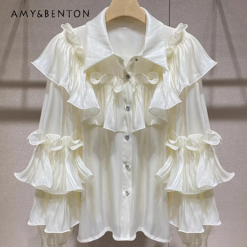 Original design women's clothing 2026 spring new French heavy industry ruffle edge fashion temperament versatile shirt women
Original design women's clothing 2026 spring new French heavy industry ruffle edge fashion temperament versatile shirt women