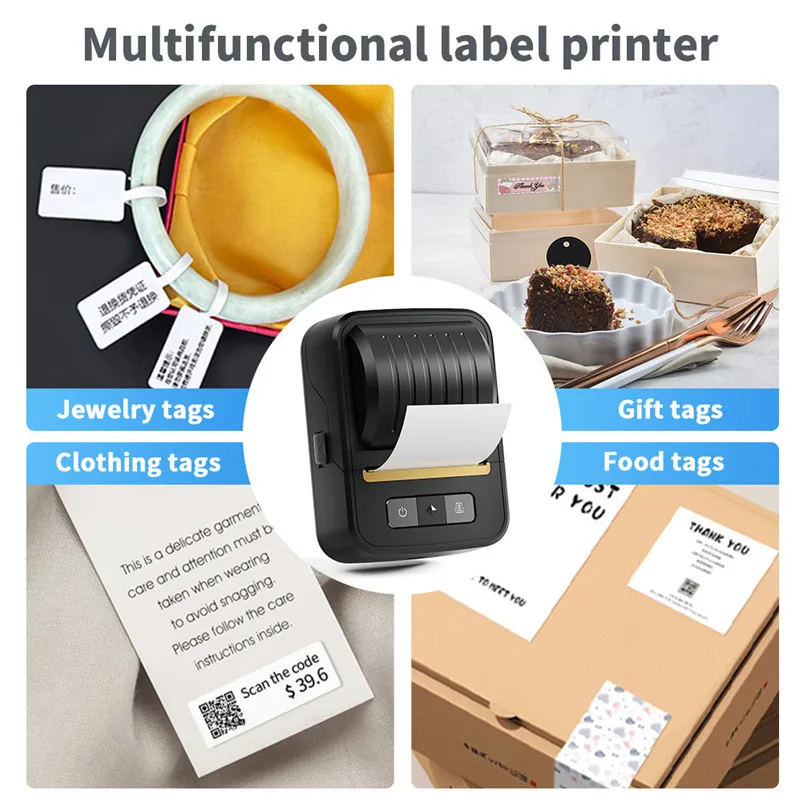 20-50mm Mini Label Printer Wireless Bluetooth Commercial Supermarket Price Barcode Home Notes Sticker Thermal Printer
20-50mm Mini Label Printer Wireless Bluetooth Commercial Supermarket Price Barcode Home Notes Sticker Thermal Printer