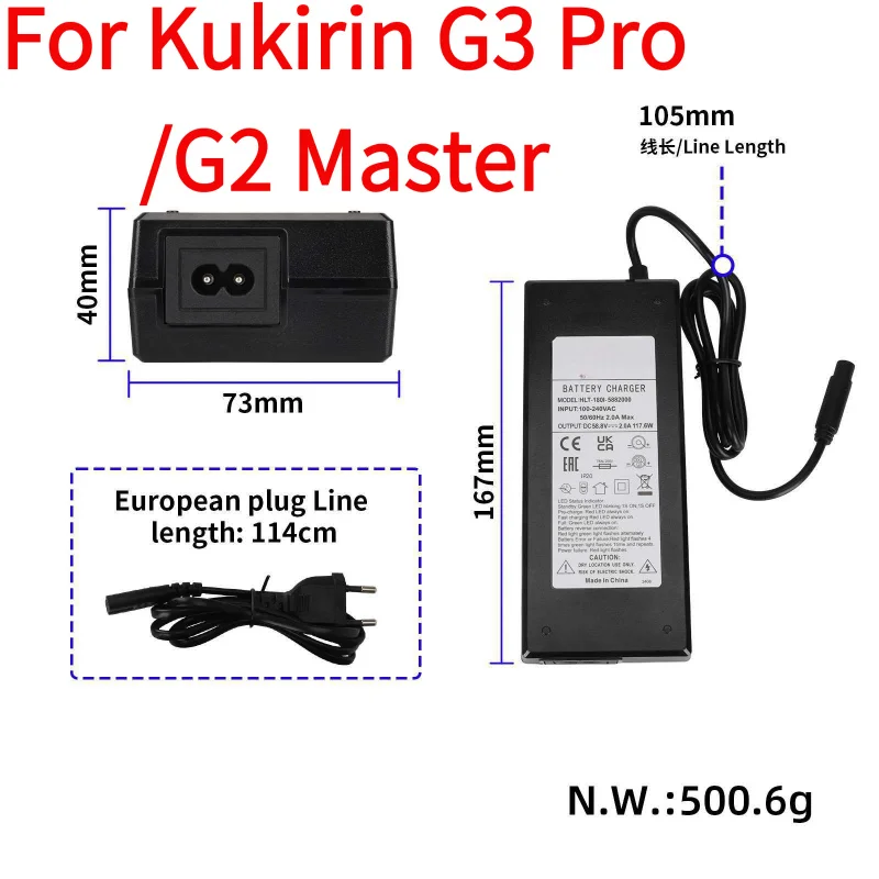 Зарядное устройство 58,8 В, 2,0 А для электрического скутера Kukirin G2 Master/G3 Pro, зарядное устройство для литиевой батареи, оригинальная часть
Зарядное устройство 58,8 В, 2,0 А для электрического скутера Kukirin G2 Master/G3 Pro, зарядное устройство для литиевой батареи, оригинальная часть