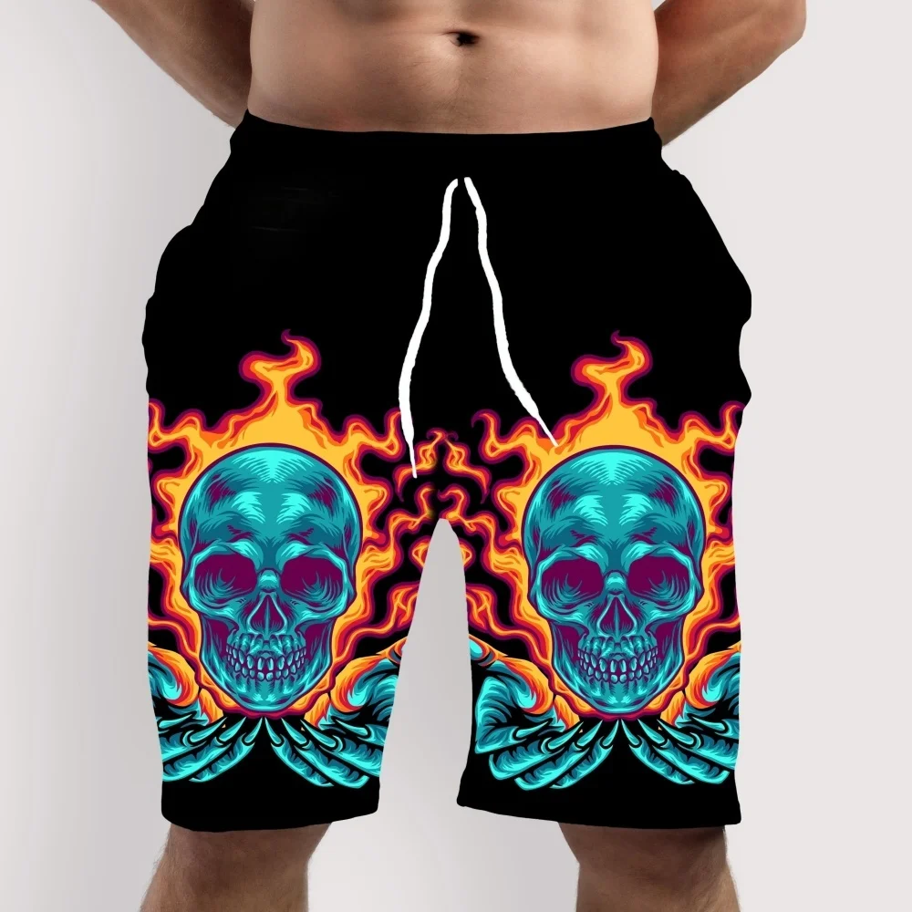 Men's Casual Shorts with Skull Flame Print Summer Lightweight Drawstring Beach Pants Street Style Daily Wear
Men's Casual Shorts with Skull Flame Print Summer Lightweight Drawstring Beach Pants Street Style Daily Wear