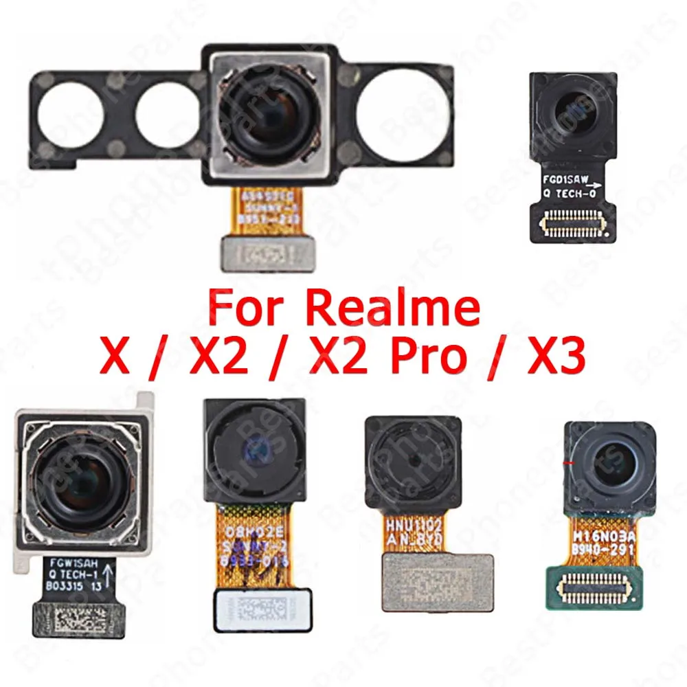 Камера заднего вида для селфи для Realme X X2 Pro X3, модуль большой задней и передней камеры, гибкий кабель, запасные части
Камера заднего вида для селфи для Realme X X2 Pro X3, модуль большой задней и передней камеры, гибкий кабель, запасные части