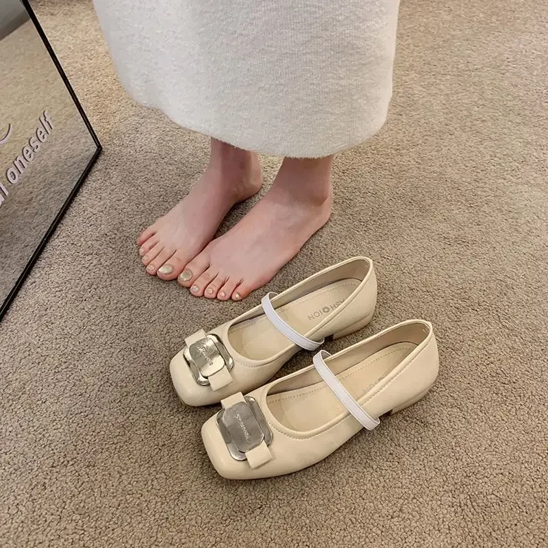 Silver Ballet Shallow Mouth Single Shoes French Evening Style Temperament Flat Bottom Spring/Summer New Square Headed Daily Mary
Silver Ballet Shallow Mouth Single Shoes French Evening Style Temperament Flat Bottom Spring/Summer New Square Headed Daily Mary