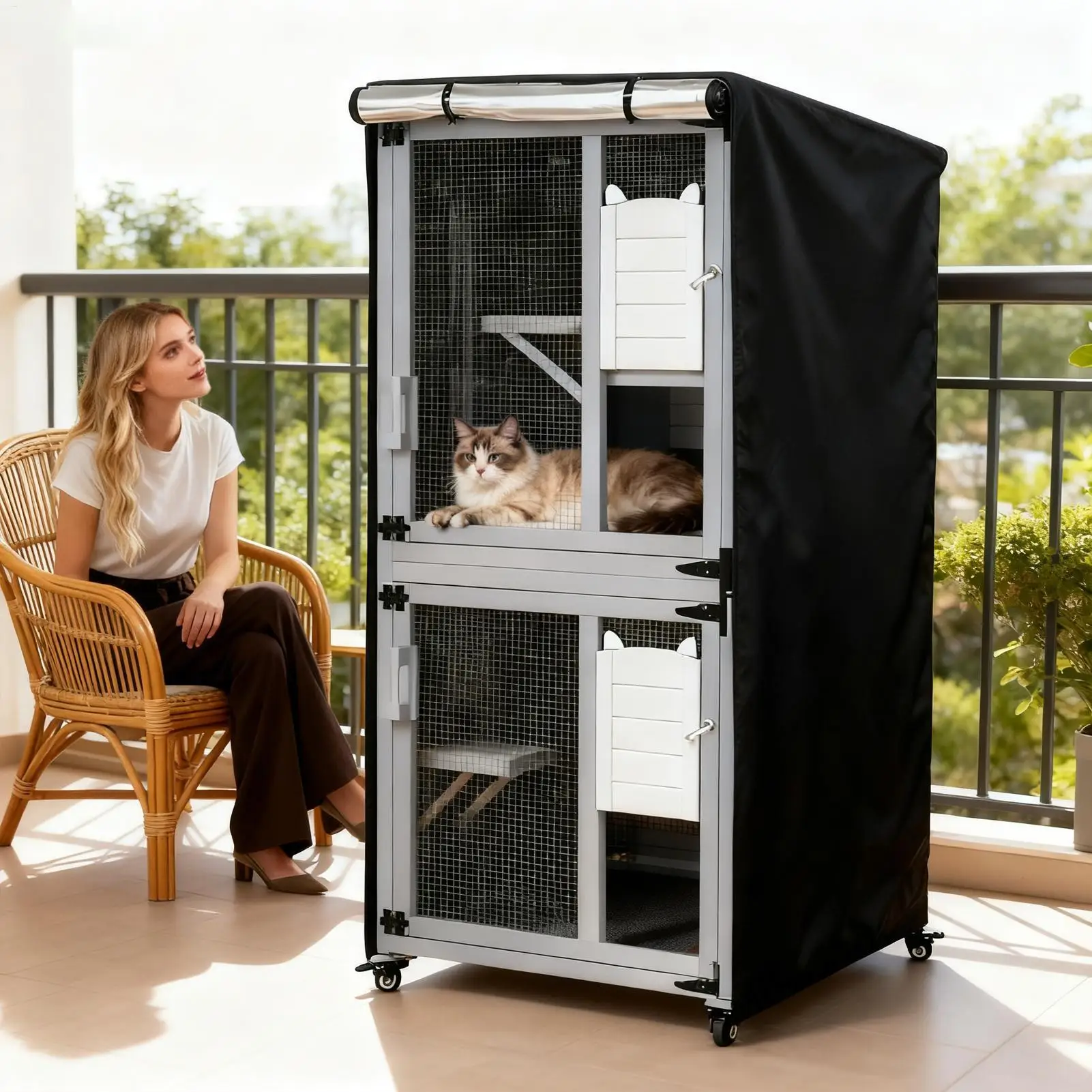 Чехол для укрытия для кошек на открытом воздухе, большой водонепроницаемый защитный чехол для укрытия котенка на открытом воздухе для патио, балкона, заднего двора, парка
Чехол для укрытия для кошек на открытом воздухе, большой водонепроницаемый защитный чехол для укрытия котенка на открытом воздухе для патио, балкона, заднего двора, парка