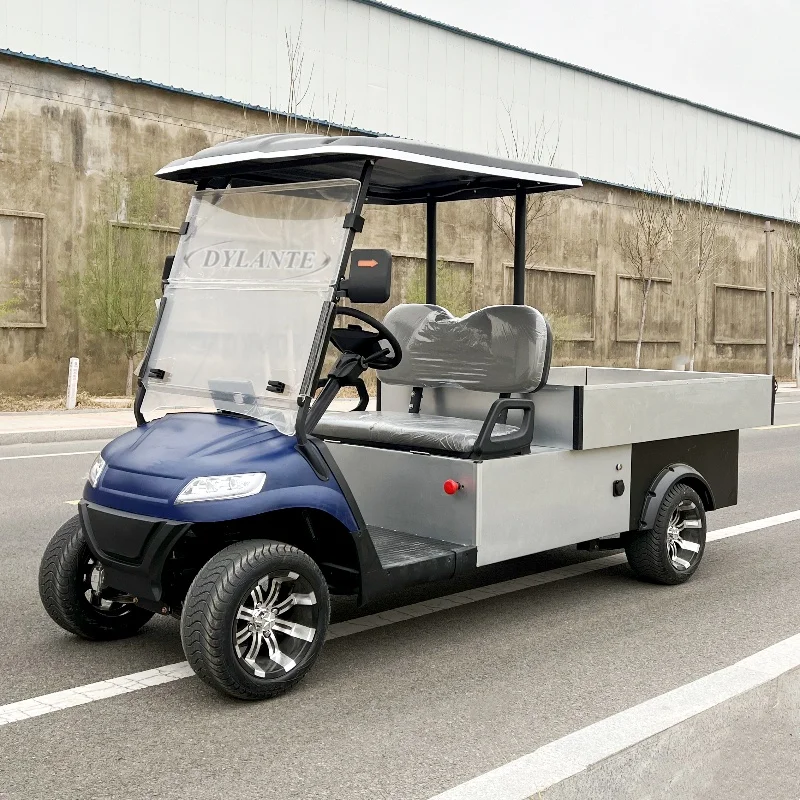 Factory Customized 2 Seat 60V Electric Cargo Truck Golf Cart Hunting Off-road Vehicle with Cargo Box Farmer Cart
Factory Customized 2 Seat 60V Electric Cargo Truck Golf Cart Hunting Off-road Vehicle with Cargo Box Farmer Cart