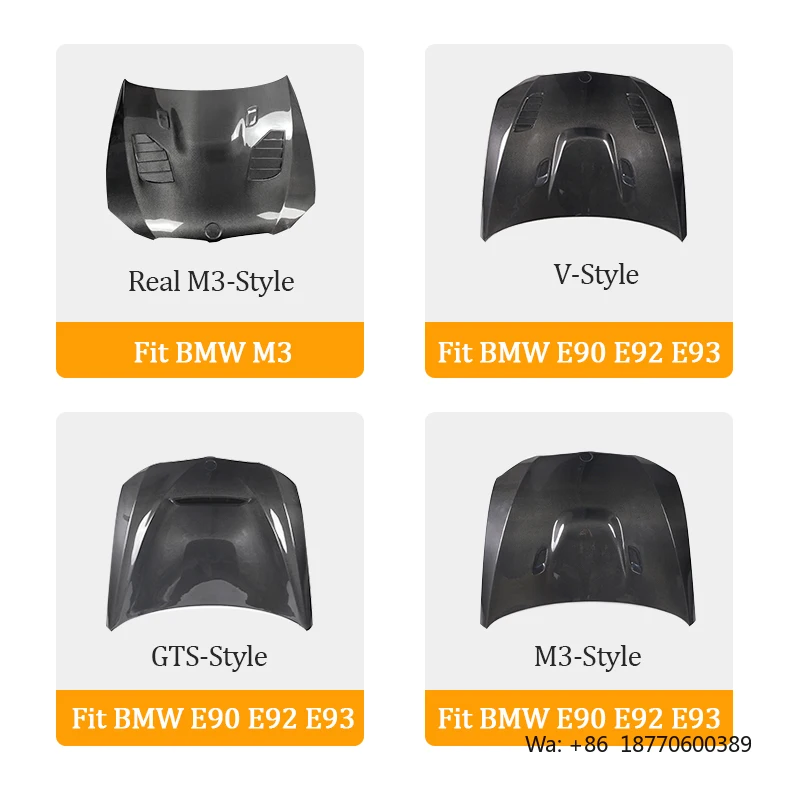 Customized Car Engine Front 3K Twill Forged Carbon Fiber Hood Bonnet for BMW 3 Series E90 E92 E93 335i 328i Engine Hood Retrofit
Customized Car Engine Front 3K Twill Forged Carbon Fiber Hood Bonnet for BMW 3 Series E90 E92 E93 335i 328i Engine Hood Retrofit