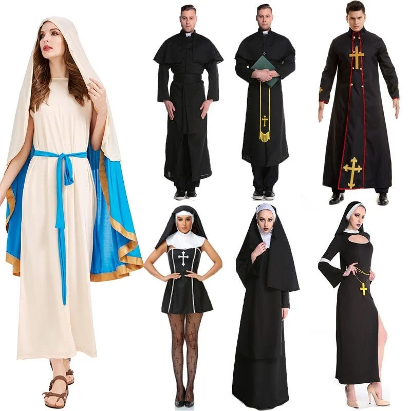 Halloween Nun Costume Adult Performance Outfit Cape Robe Masquerade Ball Outfit Polyester Material Traditional Ethnic...
Halloween Nun Costume Adult Performance Outfit Cape Robe Masquerade Ball Outfit Polyester Material Traditional Ethnic...