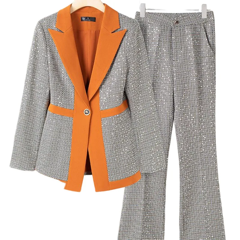 V-Neck Bling Bling Sequins Outfits Women Lady Office Business Uniform Blazer Suit Work Wear
V-Neck Bling Bling Sequins Outfits Women Lady Office Business Uniform Blazer Suit Work Wear