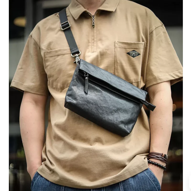 Simple Commuter Crossbody Phone Bag for Men - Genuine Leather Mini Calfskin Small Shoulder Bag
Simple Commuter Crossbody Phone Bag for Men - Genuine Leather Mini Calfskin Small Shoulder Bag