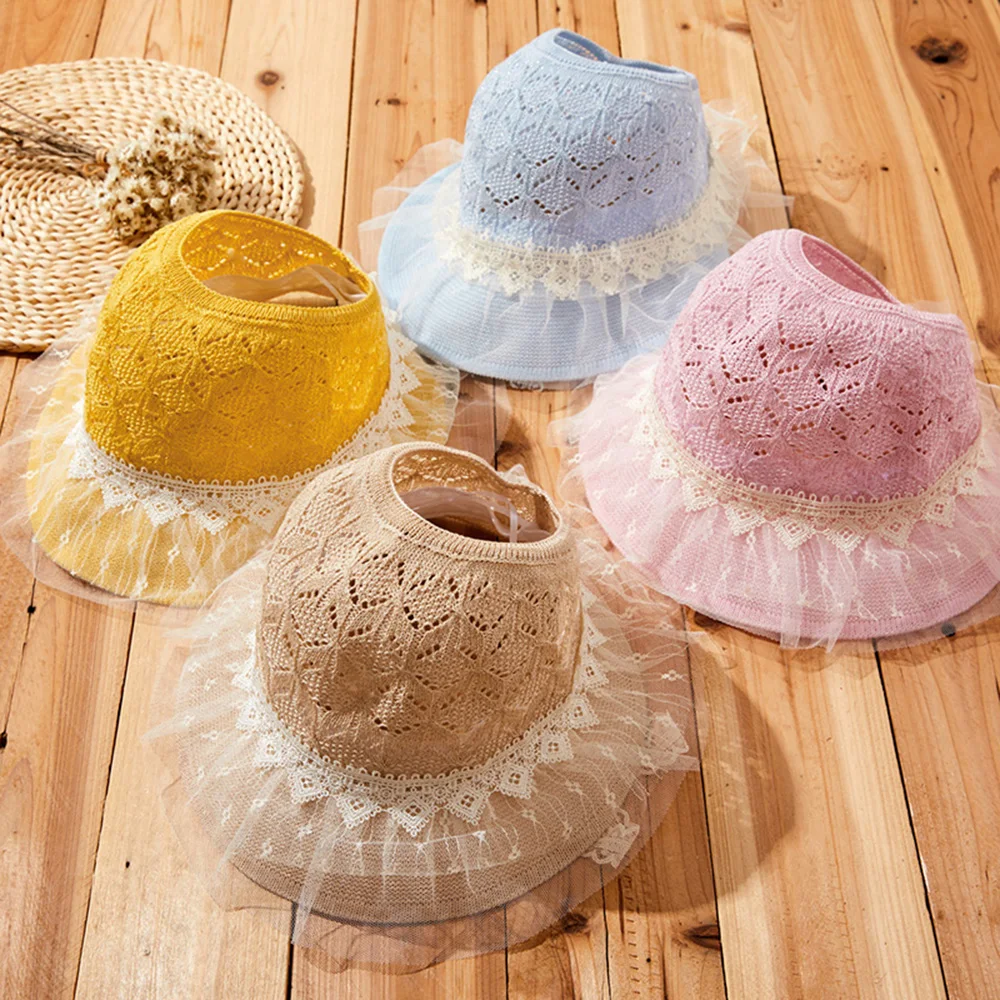 Sweet Girls Lace BucketHats Children PrincessSummer Sun Hat HolidayBeach Caps For Kids (50-52cm)
Sweet Girls Lace BucketHats Children PrincessSummer Sun Hat HolidayBeach Caps For Kids (50-52cm)