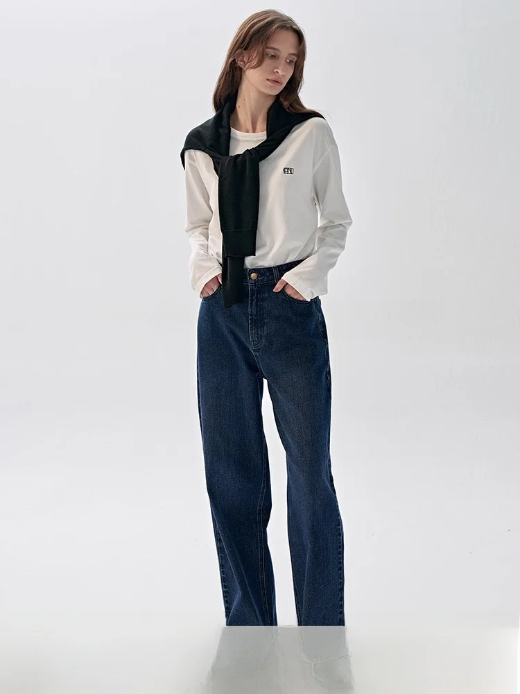 Джинсы Deep Blue свободного кроя с высокой талией из микроэластичного денима Quali Denim Planites 24SS Vol2, повседневные длинные брюки для молодых женщин
Джинсы Deep Blue свободного кроя с высокой талией из микроэластичного денима Quali Denim Planites 24SS Vol2, повседневные длинные брюки для молодых женщин