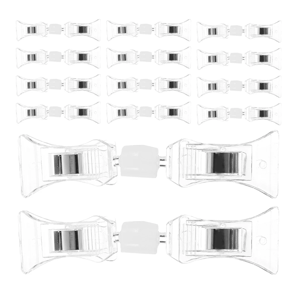 20Pcs Double Head Clips Clear Plastic Rotatable Sign Holders for Retail Store Display Merchandise Sign Clip Price Tag Holder
20Pcs Double Head Clips Clear Plastic Rotatable Sign Holders for Retail Store Display Merchandise Sign Clip Price Tag Holder