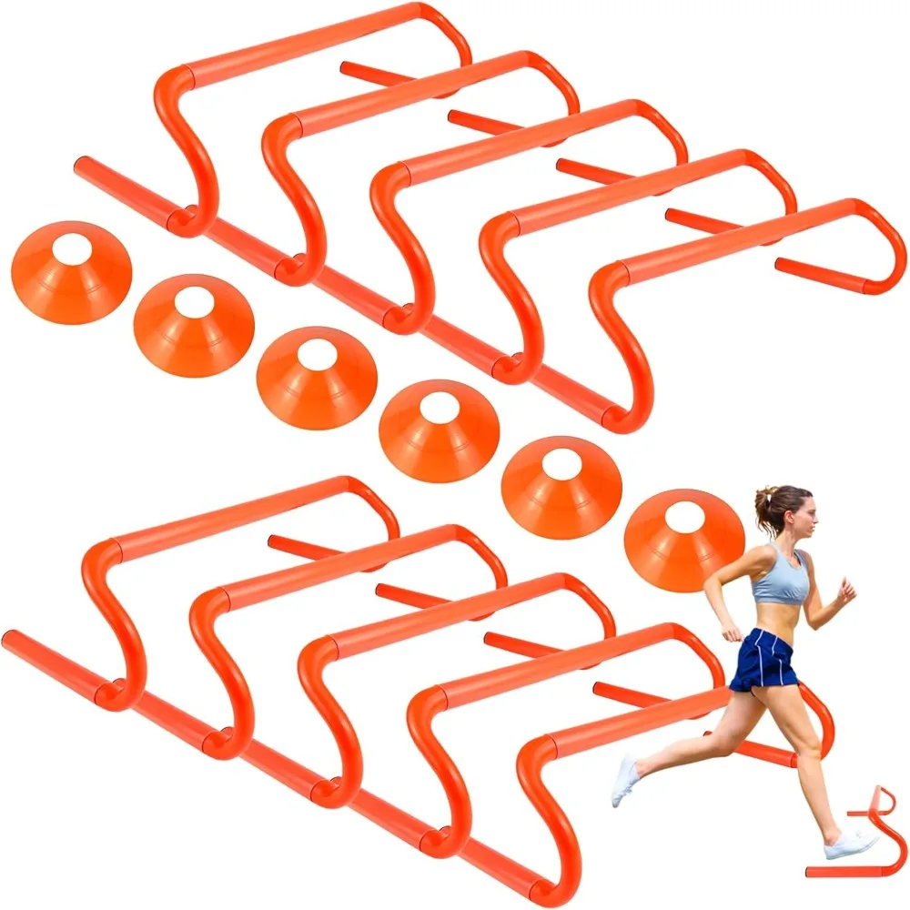 10 pcs 6" speed agility training hurdles with 6 marker cone durable detachable training equipments plyometric all speed hurdle f
10 pcs 6" speed agility training hurdles with 6 marker cone durable detachable training equipments plyometric all speed hurdle f