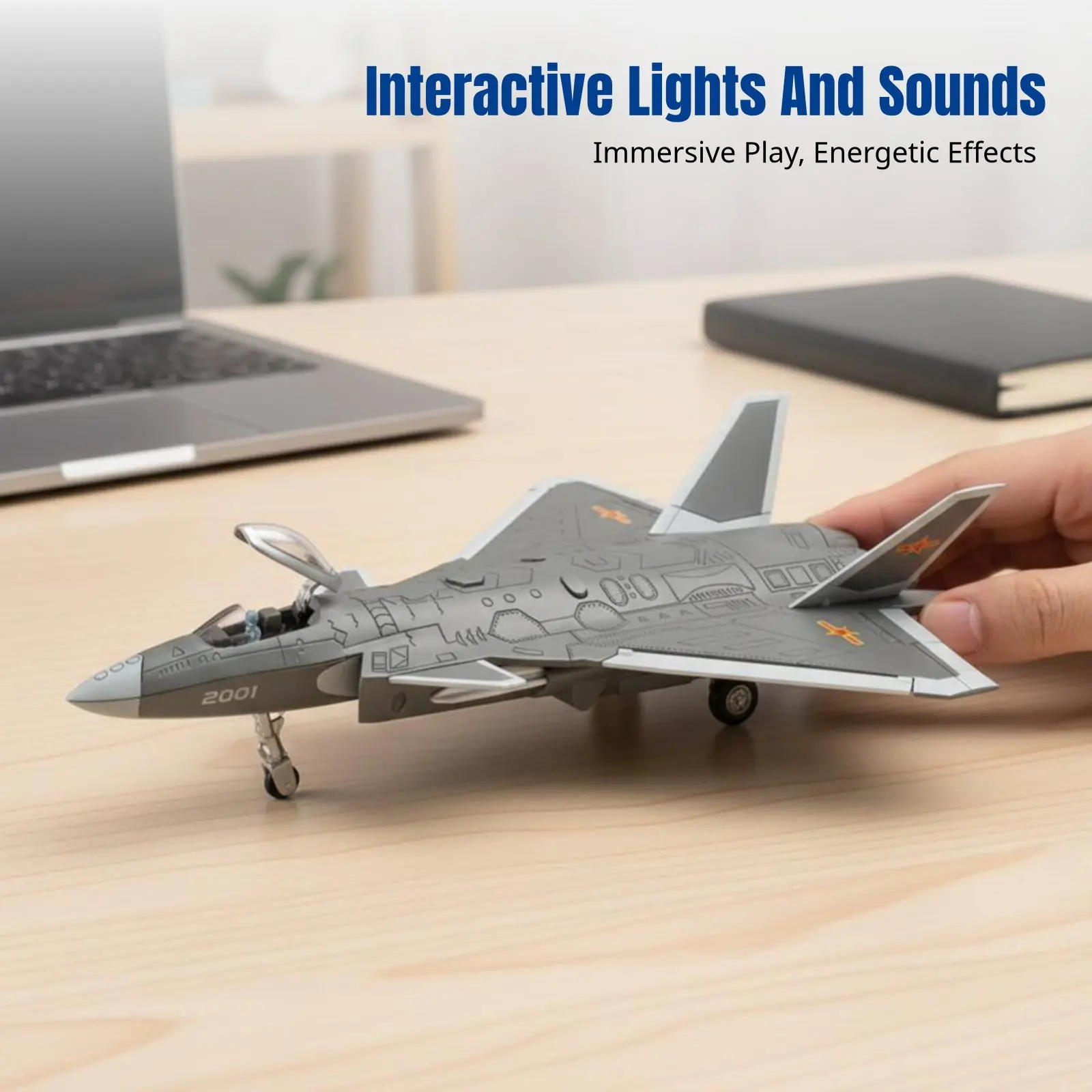 Fighter Jet Model, Alloy Stealth Aircraft, Desktop Display Toy, Light & Sound, Movable Parts, Collectible, Random Color
Fighter Jet Model, Alloy Stealth Aircraft, Desktop Display Toy, Light & Sound, Movable Parts, Collectible, Random Color