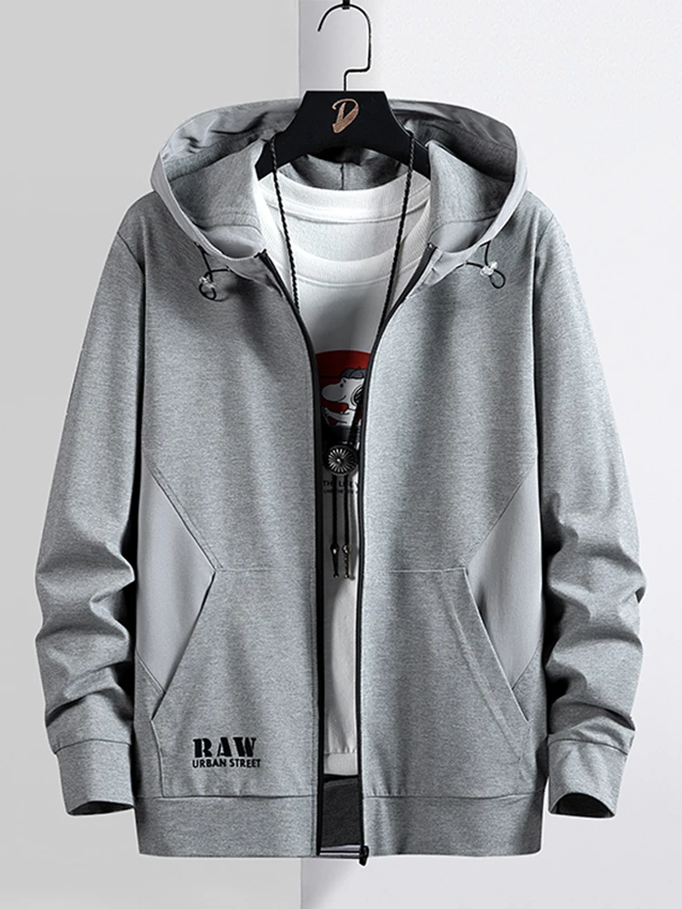 Spring Autumn Men's Zip Up Hoodie Coats Streetwear Black Grey Hooded Loose Sweatshirts Male Cotton Casual Tops Plus Size 8XL
Spring Autumn Men's Zip Up Hoodie Coats Streetwear Black Grey Hooded Loose Sweatshirts Male Cotton Casual Tops Plus Size 8XL