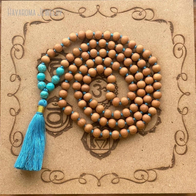 10Pcs Fragrance Sandalwood Turquoise Gemstone 108 Japa Mala Bead Blue Tassel Necklace Women Men Boho Jewelry Yoga Gift
10Pcs Fragrance Sandalwood Turquoise Gemstone 108 Japa Mala Bead Blue Tassel Necklace Women Men Boho Jewelry Yoga Gift