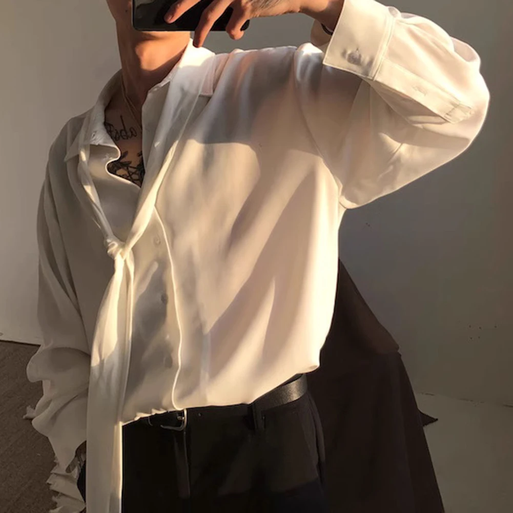 Dress Smartly in a Mens Long Sleeve Shirt featuring a Functional Tie Closure Perfectly Suited to the Weather of Spring or Autumn
Dress Smartly in a Mens Long Sleeve Shirt featuring a Functional Tie Closure Perfectly Suited to the Weather of Spring or Autumn