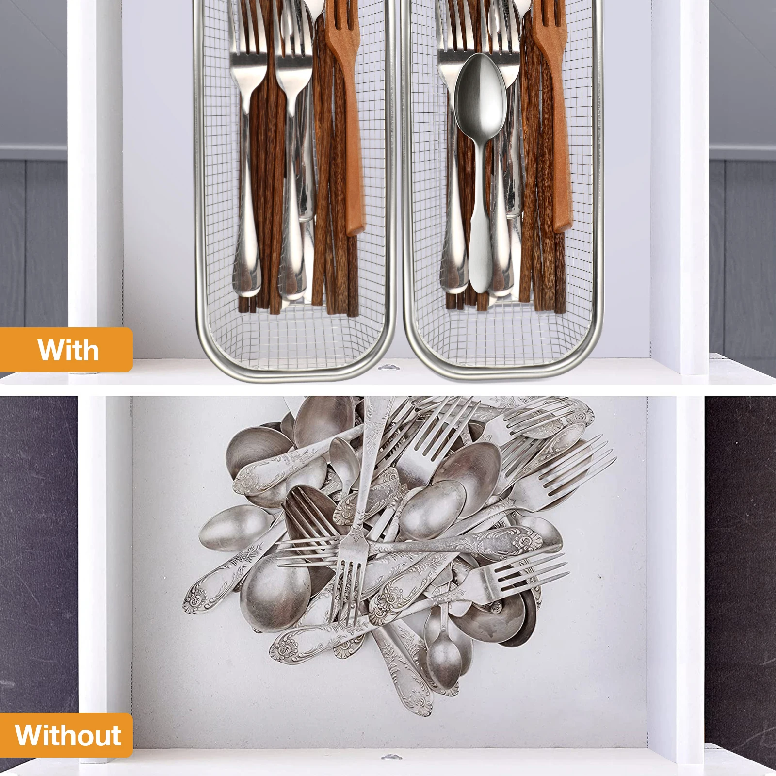 Disinfection Cabinet Chopstick Rack Stainless Steel Cutlery Storage Basket Drainage Design Dishwasher Compatible Kitchen
Disinfection Cabinet Chopstick Rack Stainless Steel Cutlery Storage Basket Drainage Design Dishwasher Compatible Kitchen