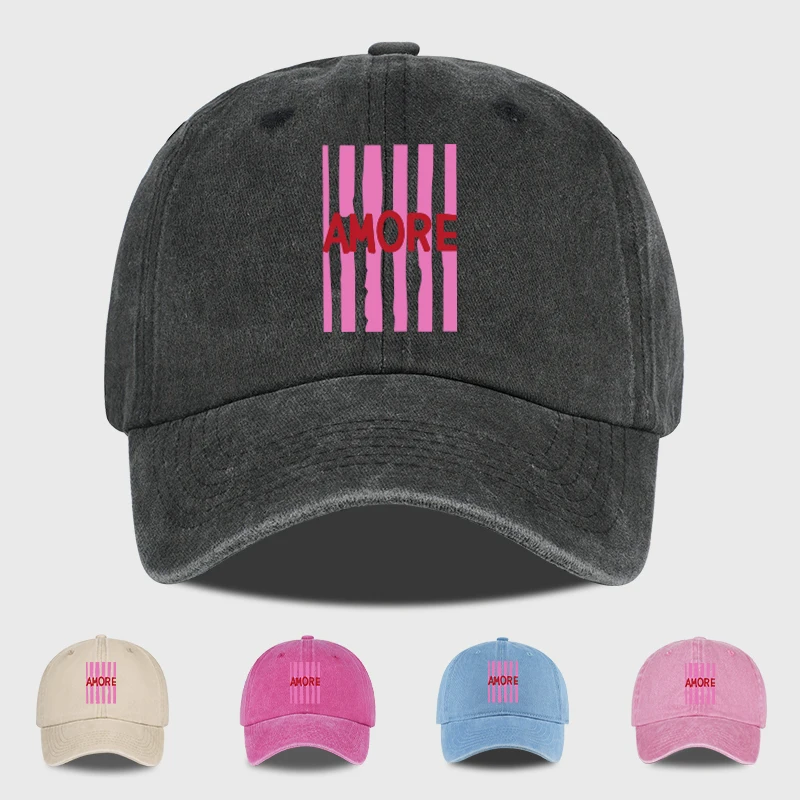 Stylish Retro Pink Striped “AMORE” Washed Baseball Cap: Breathable, Adjustable, Dad-Style Cap—Perfect for Shopping and Camping
Stylish Retro Pink Striped “AMORE” Washed Baseball Cap: Breathable, Adjustable, Dad-Style Cap—Perfect for Shopping and Camping
