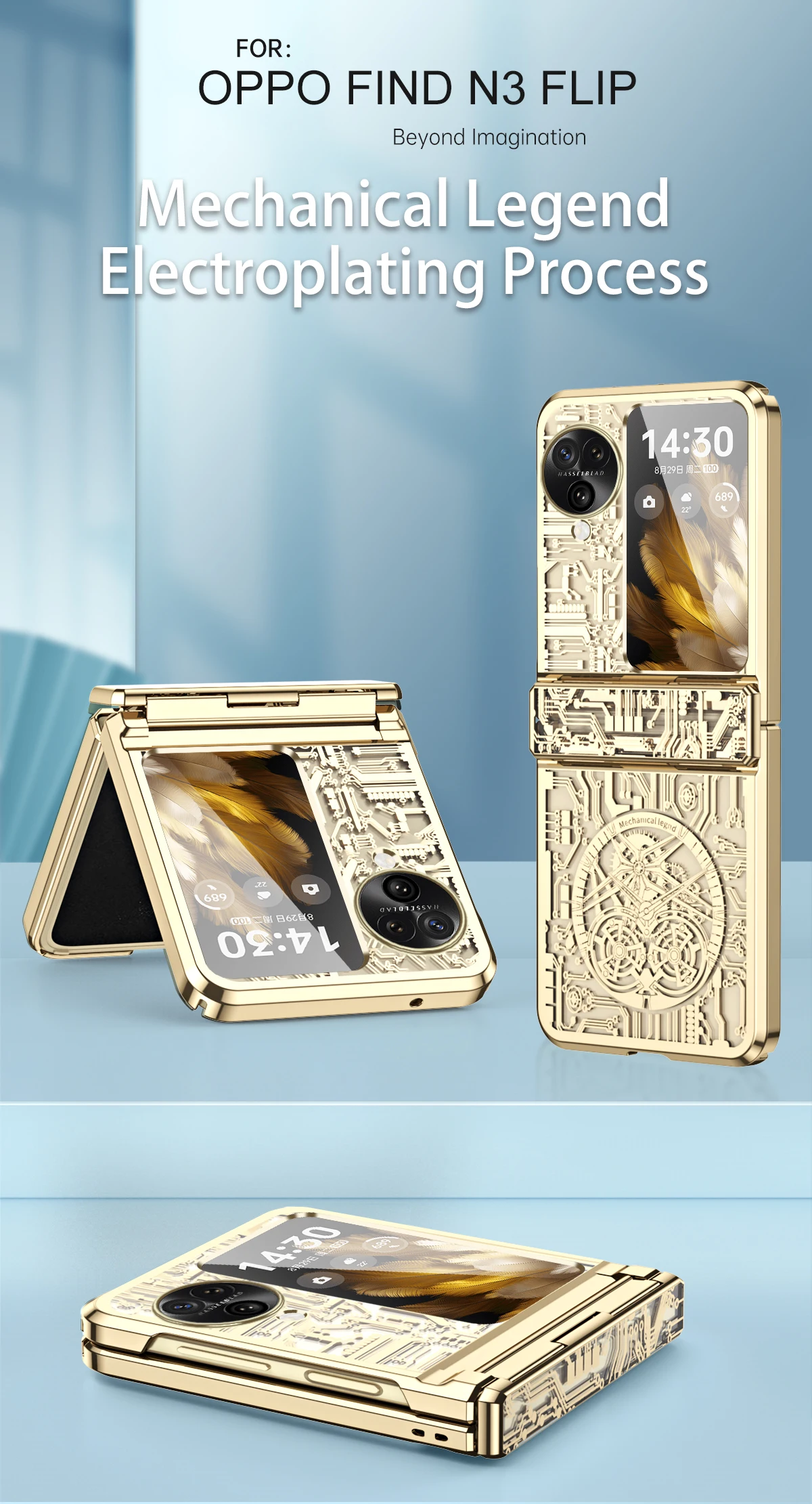 Case For Oppo Find N3 N2 Flip Mechanical Design Premium Texture Electroplated Shell Full Hinge Anti-scratch Anti-drop Cover
Case For Oppo Find N3 N2 Flip Mechanical Design Premium Texture Electroplated Shell Full Hinge Anti-scratch Anti-drop Cover