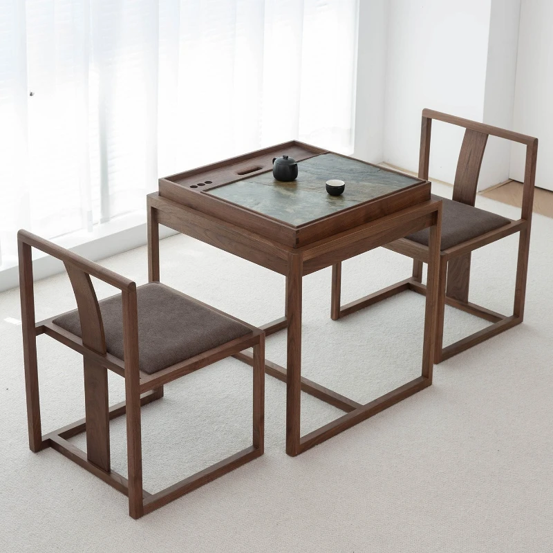 Маленький чайный столик, сочетание новых китайских черных орехов из цельного дерева, современный домашний квадратный чайный столик дзен для отдыха
Маленький чайный столик, сочетание новых китайских черных орехов из цельного дерева, современный домашний квадратный чайный столик дзен для отдыха