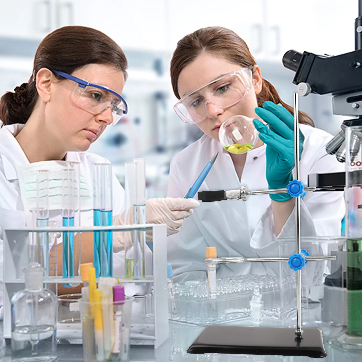 Laboratory Stand 30cm Miniature Detachable Iron Support Clamp Flask Ring Test Tubes Portable Storage Stable Base Chemistry
Laboratory Stand 30cm Miniature Detachable Iron Support Clamp Flask Ring Test Tubes Portable Storage Stable Base Chemistry