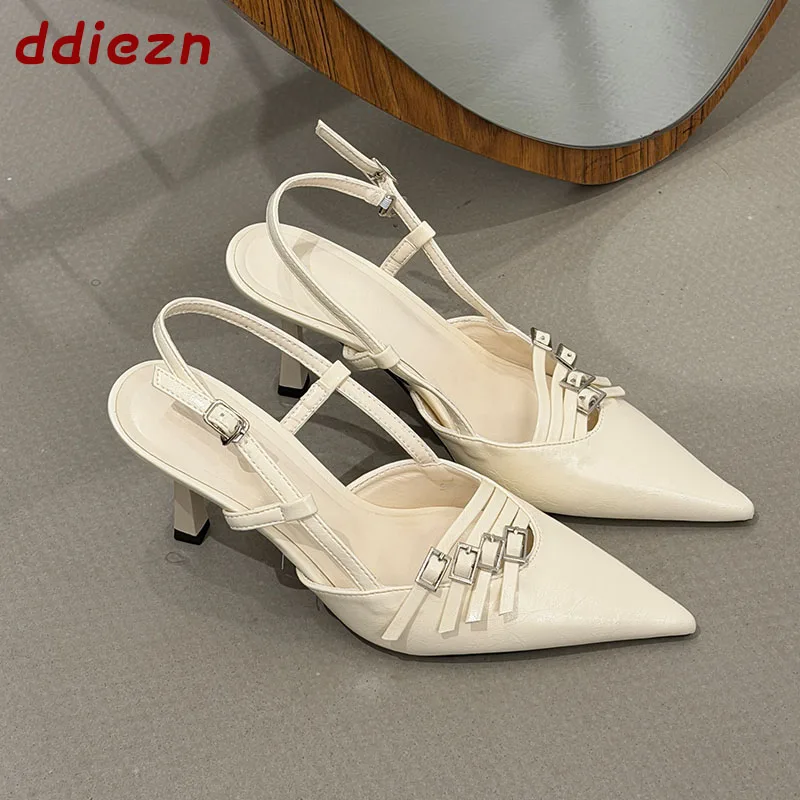 New 2026 Fashion Buckle Strap Women Pumps Thin Heels Shoes Female Pointed Toe Slingbacks Party Dress Ladies High Heels Shoes
New 2026 Fashion Buckle Strap Women Pumps Thin Heels Shoes Female Pointed Toe Slingbacks Party Dress Ladies High Heels Shoes
