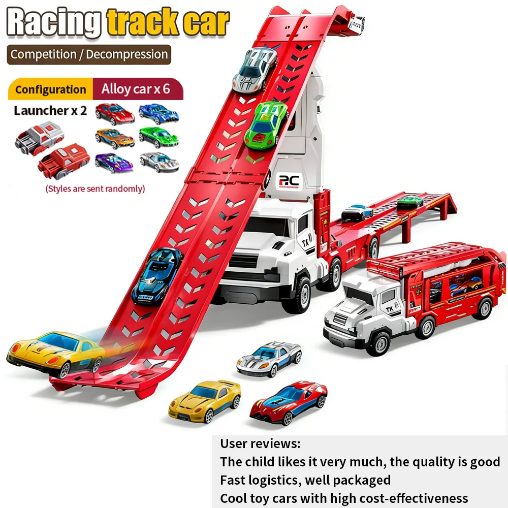 Складной гоночный комплект 2-в-1 с двумя гусеницами - 6 легкосплавных машин с 2 пусковыми установками (случайный цвет), подходит для детей 3-8 лет в качестве подарков.
Складной гоночный комплект 2-в-1 с двумя гусеницами - 6 легкосплавных машин с 2 пусковыми установками (случайный цвет), подходит для детей 3-8 лет в качестве подарков.