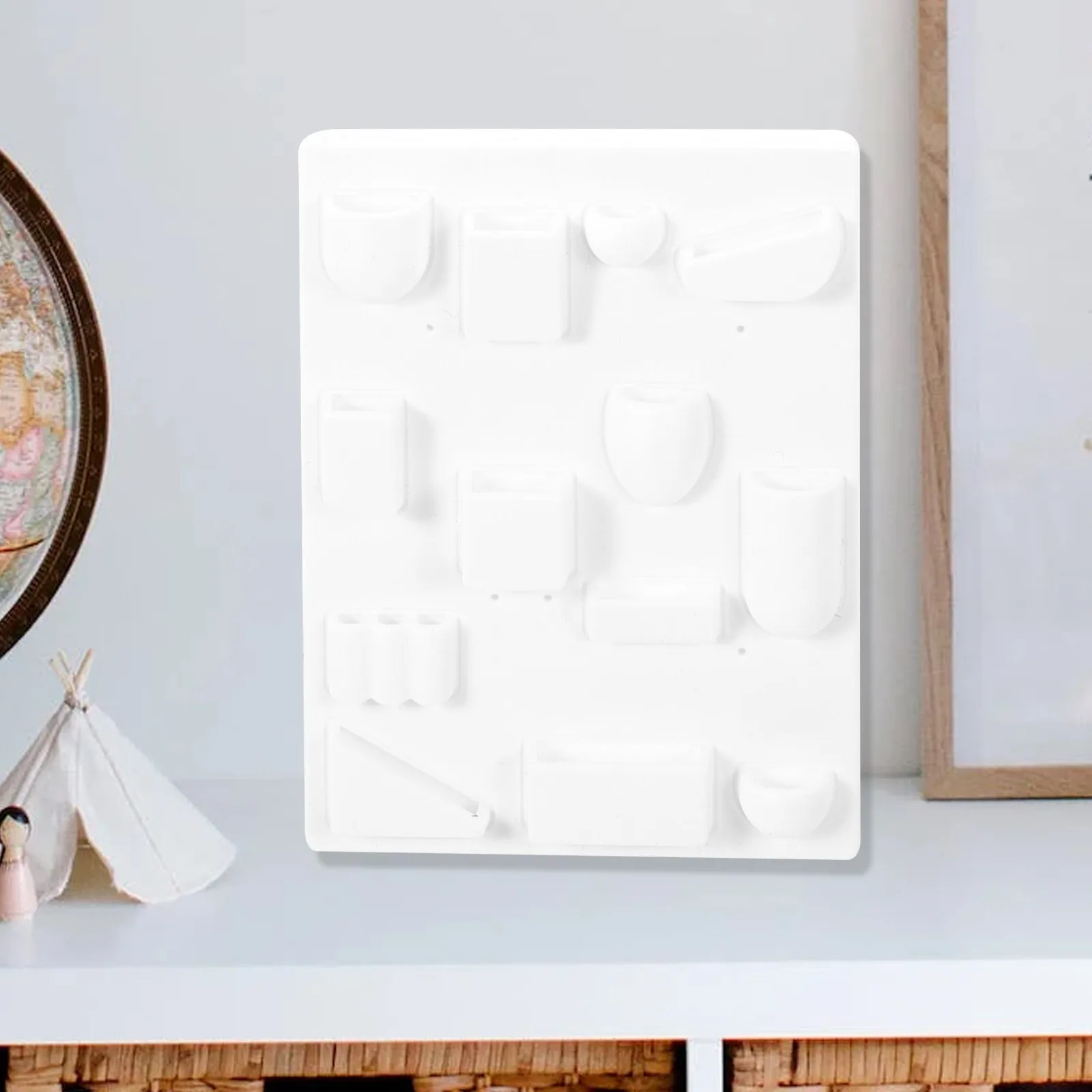 Miniature Wall-Mounted Shelf for Dollhouse Decor High-Detail Realistic Plastic Storage Rack Smooth Edges Multifunctional Mini
Miniature Wall-Mounted Shelf for Dollhouse Decor High-Detail Realistic Plastic Storage Rack Smooth Edges Multifunctional Mini