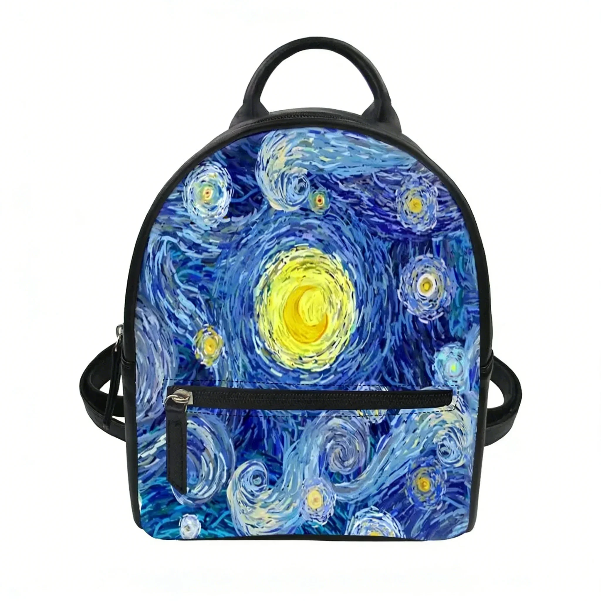 Vincent Van Gogh Starry Night Oil Painting Custom Backpack Purse Women Double Shoulder Bag Mini Daypack Leather Travel Bag
Vincent Van Gogh Starry Night Oil Painting Custom Backpack Purse Women Double Shoulder Bag Mini Daypack Leather Travel Bag