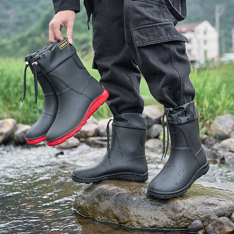 Men's Mid-Calf Rain Boots, Non-Slip Waterproof Rubber Boots for Work, Kitchen, Outdoor Lightweight & Comfortable
Men's Mid-Calf Rain Boots, Non-Slip Waterproof Rubber Boots for Work, Kitchen, Outdoor Lightweight & Comfortable