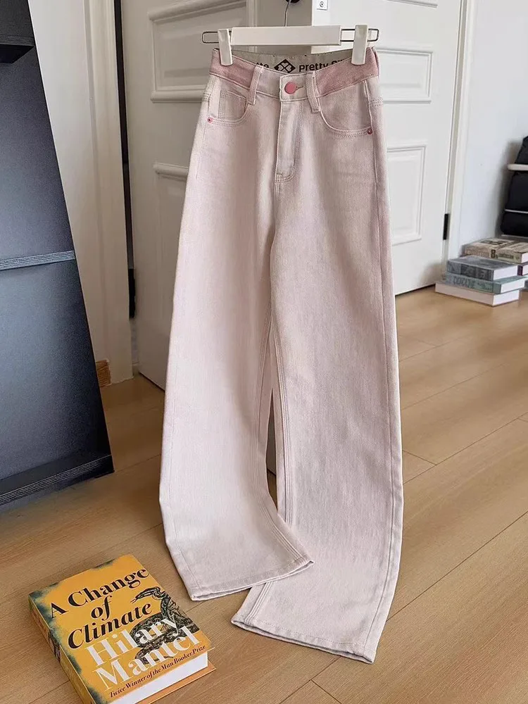 Pink Washed High Waist Straight Leg Denim Jeans Stylish Ageless Versatile Long Pants Women's Autumn 2025 Fashion Ladies' Jeans
Pink Washed High Waist Straight Leg Denim Jeans Stylish Ageless Versatile Long Pants Women's Autumn 2025 Fashion Ladies' Jeans