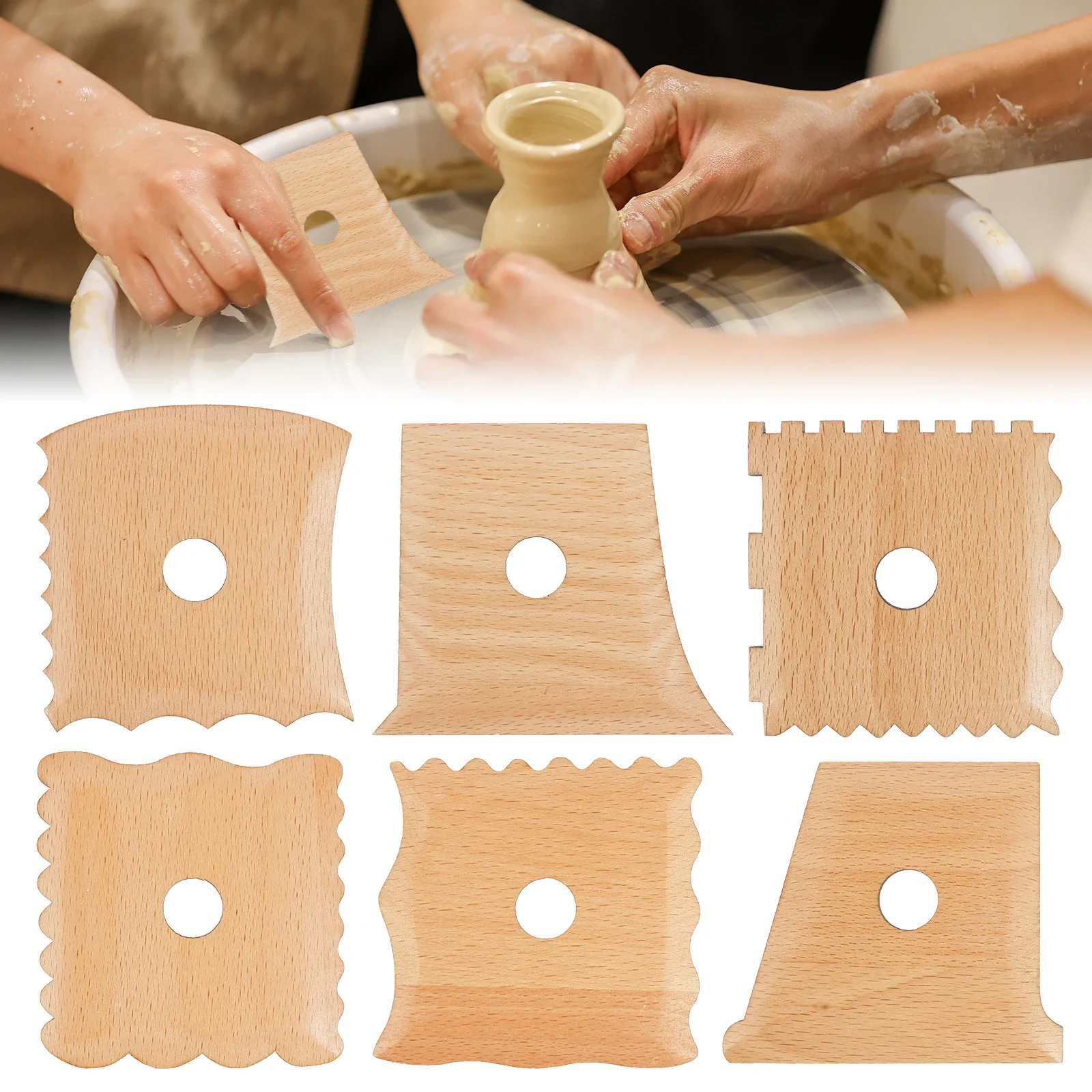 6 Pcs Pottery Foot Shaper Tools Beech Wood Pottery Ribs Portable Pottery Trimming Tools Easy to Use Pottery Sculpting Tools
6 Pcs Pottery Foot Shaper Tools Beech Wood Pottery Ribs Portable Pottery Trimming Tools Easy to Use Pottery Sculpting Tools