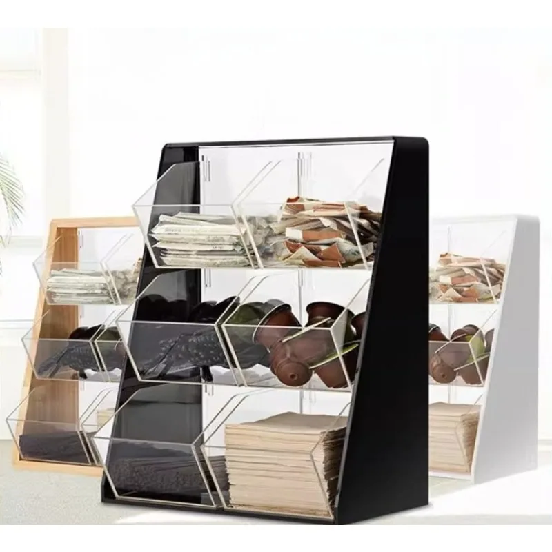 Coffee Milk Tea Shop Acrylic Log Paper Cup Holder Bar Straw Paper Towel Sugar Packed Milk Ball Sorting Box Storage Shelf
Coffee Milk Tea Shop Acrylic Log Paper Cup Holder Bar Straw Paper Towel Sugar Packed Milk Ball Sorting Box Storage Shelf