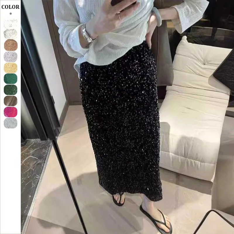 Модная юбка с высокой талией и пайетками, женская утягивающая юбка с эластичной резинкой на талии, прямая утягивающая юбка для похудения, весна-лето
Модная юбка с высокой талией и пайетками, женская утягивающая юбка с эластичной резинкой на талии, прямая утягивающая юбка для похудения, весна-лето