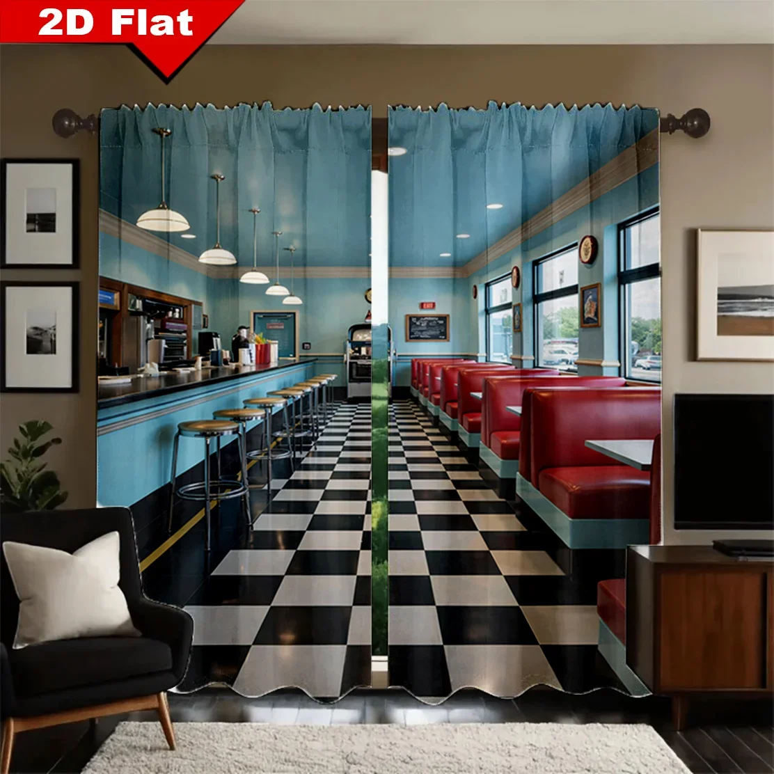 Music Restaurant Design Print Drapes Room Darkening Window Curtains for Home Decor,Rod Pocket Blackout Curtains Bedroom
Music Restaurant Design Print Drapes Room Darkening Window Curtains for Home Decor,Rod Pocket Blackout Curtains Bedroom