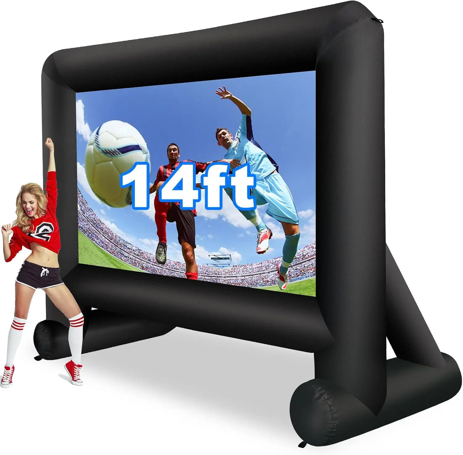 14 Feet Inflatable Projector Screen for Indoor and Outdoor Use with Carry Bag, Front and Rear Projection
14 Feet Inflatable Projector Screen for Indoor and Outdoor Use with Carry Bag, Front and Rear Projection
