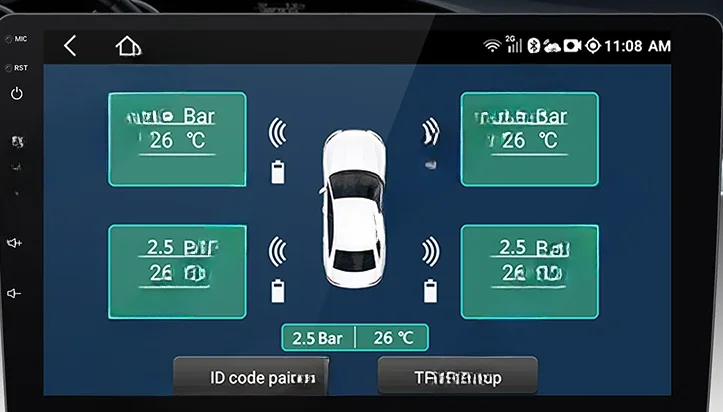 Автомобильная система контроля давления в шинах с 4 датчиками и беспроводной передачей
Автомобильная система контроля давления в шинах с 4 датчиками и беспроводной передачей