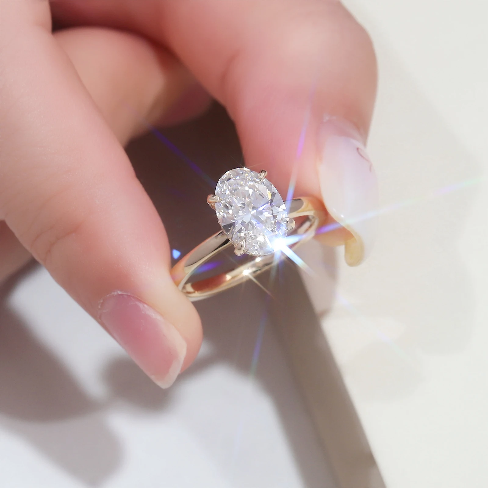 Provence Luxury Oval Cut Ring 14KGold IGI EF/VS Lab Diamonds Ring for Women Wedding Classic Solitaire Personalized Custom
Provence Luxury Oval Cut Ring 14KGold IGI EF/VS Lab Diamonds Ring for Women Wedding Classic Solitaire Personalized Custom