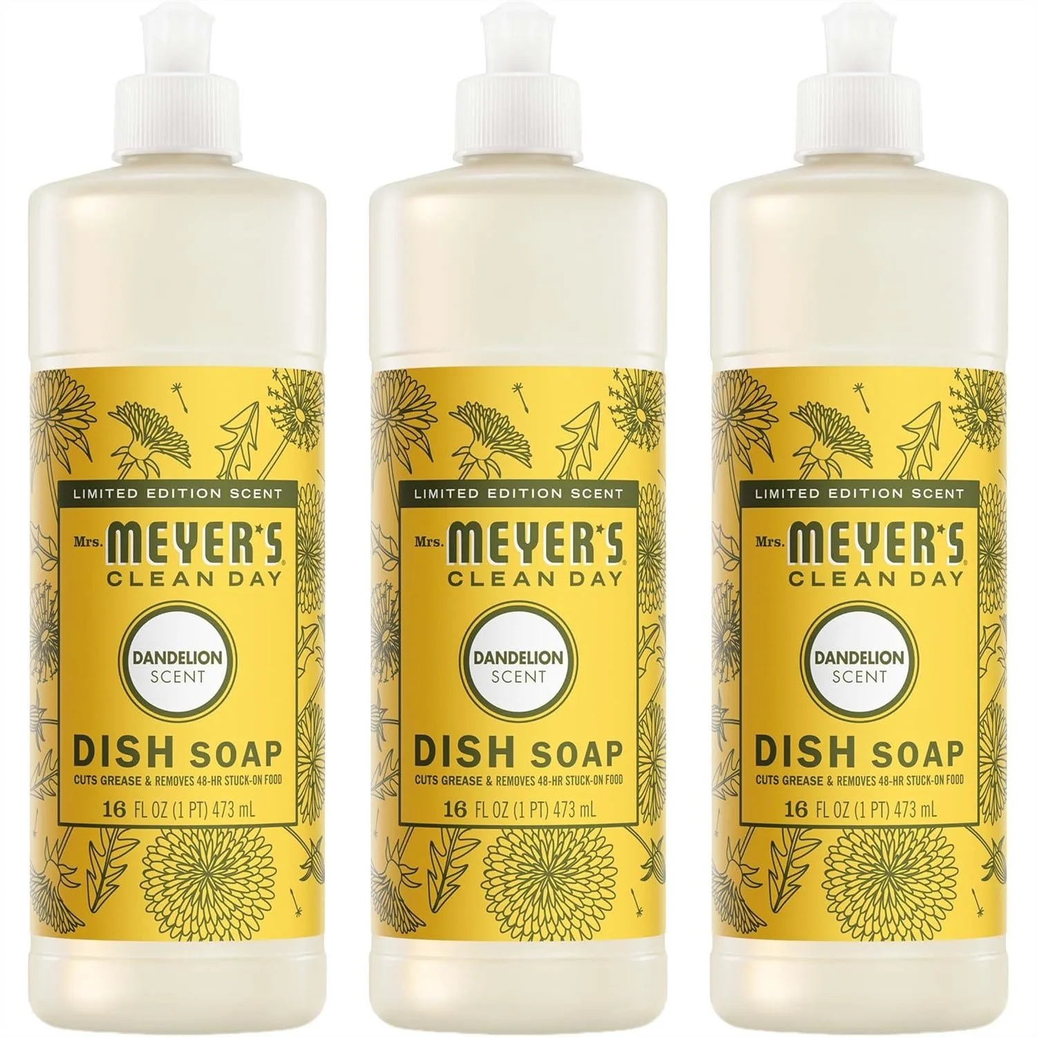 Liquid Dish Soap, Dandelion Scent, 16 Fl Oz Bottle - 3 Pack, Removes Grease
Liquid Dish Soap, Dandelion Scent, 16 Fl Oz Bottle - 3 Pack, Removes Grease