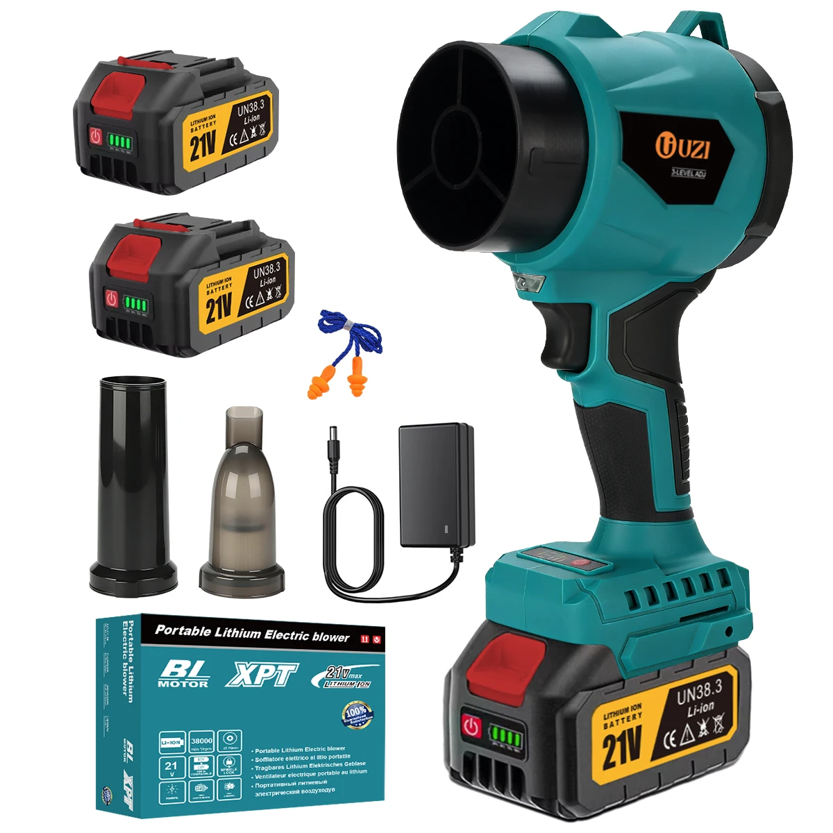 UZI Electric Brushless Turbo Combined Suction and Blower Violent Car Dryer Handheld Dust Blowing Tool for Makita 18V Battery Pin
UZI Electric Brushless Turbo Combined Suction and Blower Violent Car Dryer Handheld Dust Blowing Tool for Makita 18V Battery Pin