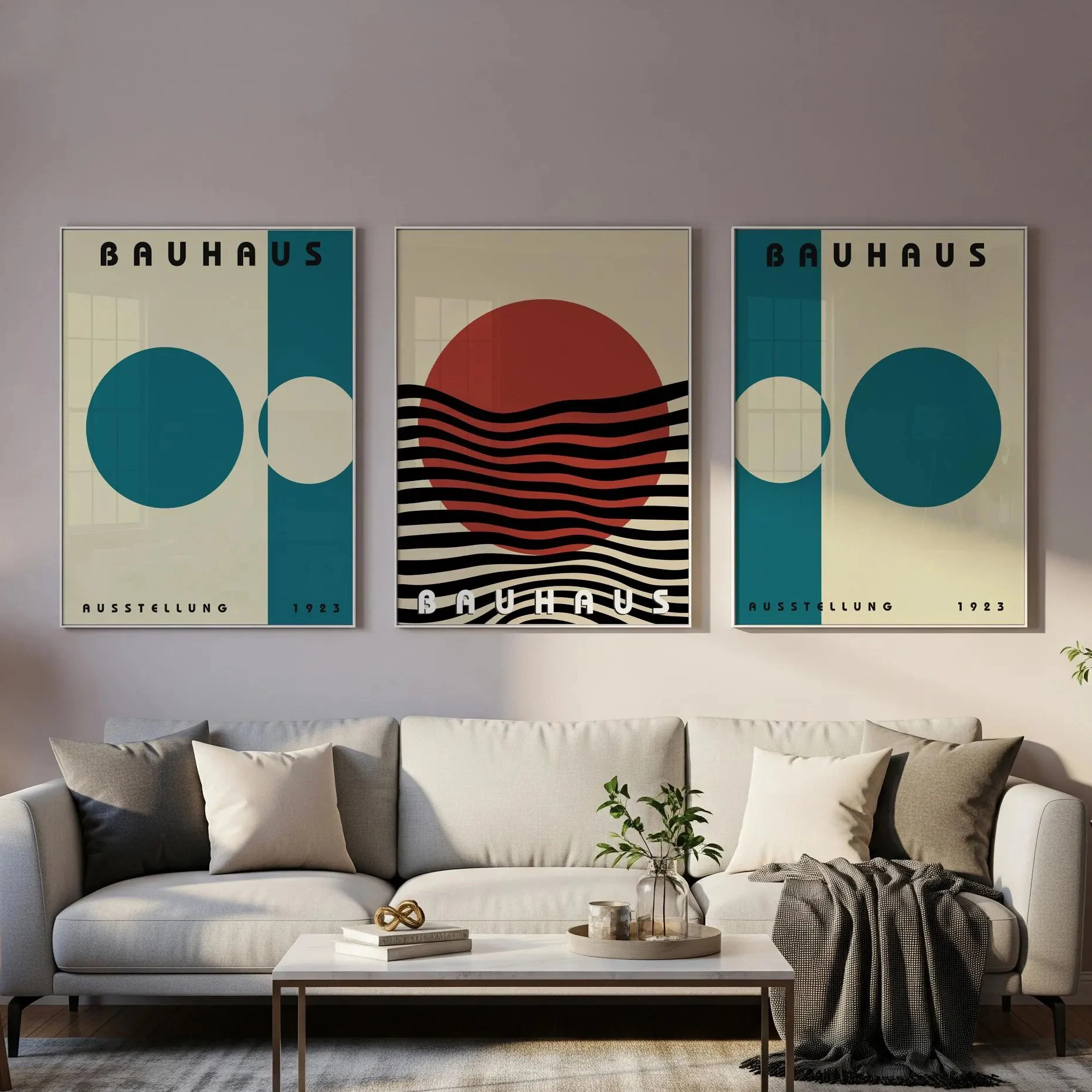 Three Bauhaus-style canvas posters abstract geometric home wall decoration set medieval-modern style gallery wall decoration
Three Bauhaus-style canvas posters abstract geometric home wall decoration set medieval-modern style gallery wall decoration