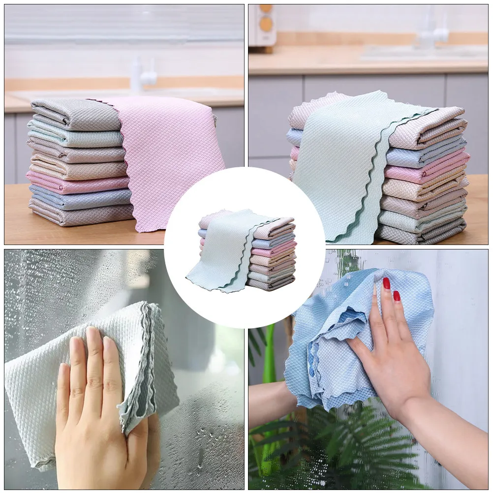 10Pcs Fish Scale Microfiber Cleaning Cloths Super Absorbent Non Shrinking Odor Free Dish Towel for Kitchen Bathroom Glass
10Pcs Fish Scale Microfiber Cleaning Cloths Super Absorbent Non Shrinking Odor Free Dish Towel for Kitchen Bathroom Glass