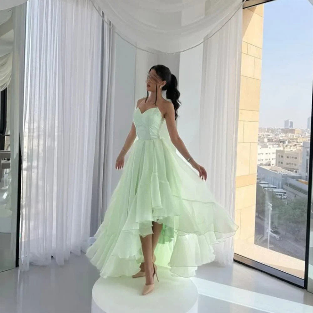 Customized Sweetheart Evening Dresses Sleeveless Backless Asymmetrical Organza Prom Gown Simple Tea-Length Midi Party Dress
Customized Sweetheart Evening Dresses Sleeveless Backless Asymmetrical Organza Prom Gown Simple Tea-Length Midi Party Dress