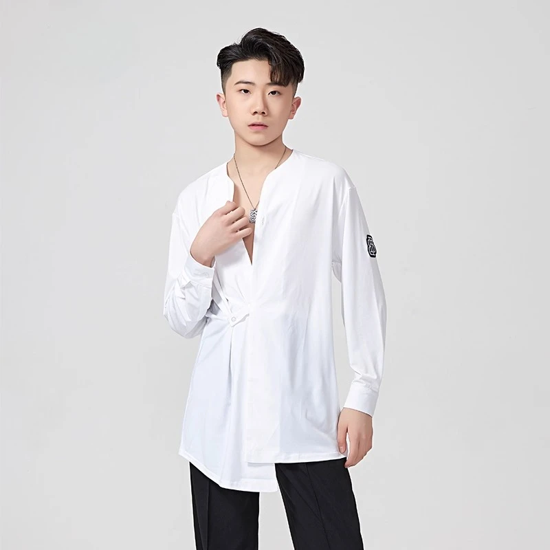 customized men's adult Latin ballroom dance costume fashionable long sleeved shirts professional practice performance tops
customized men's adult Latin ballroom dance costume fashionable long sleeved shirts professional practice performance tops