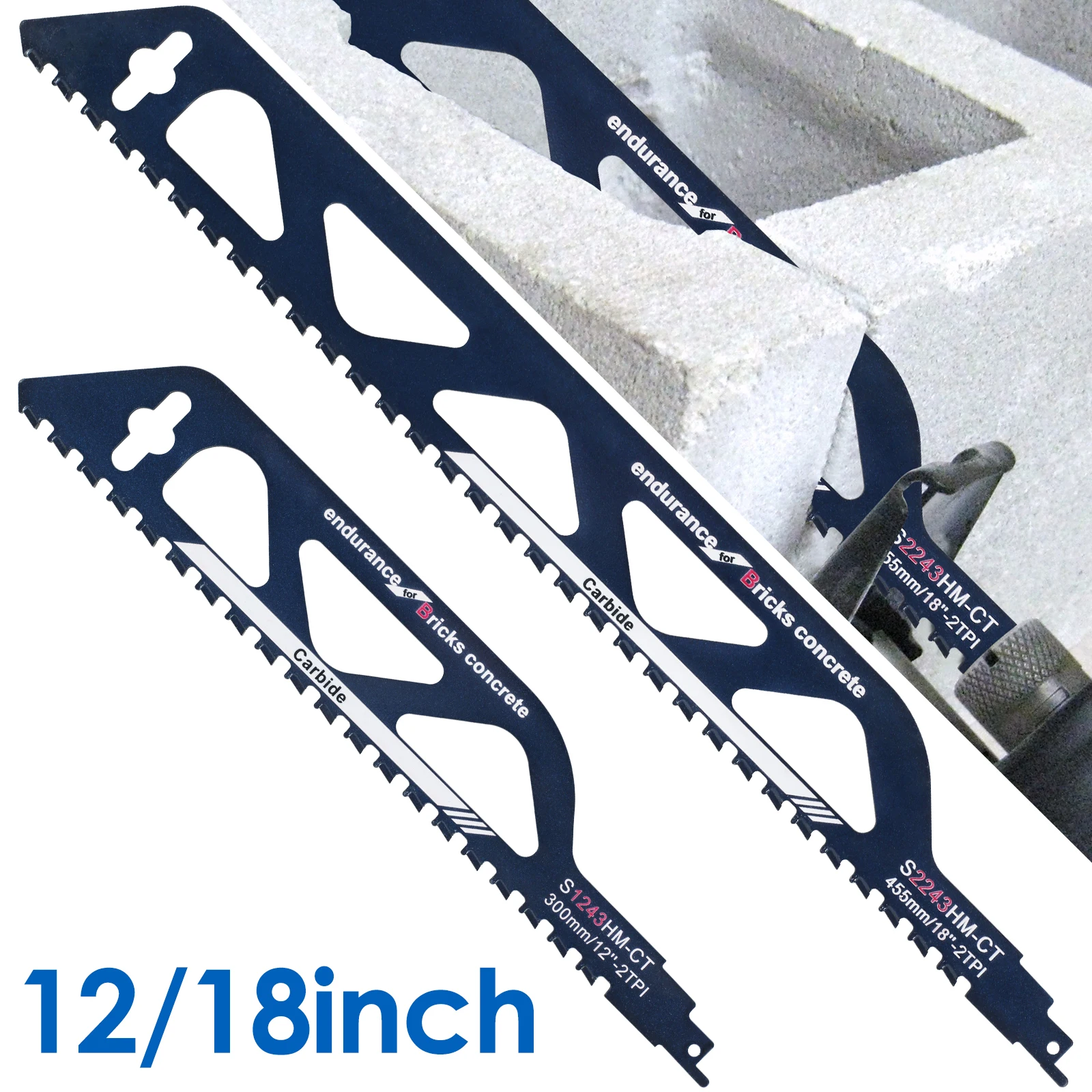 Demolition Masonry Reciprocating Saw Blade 12/18inch Alloy Steel Bricks Concrete Cutting Saw Blade Masonry Board Brick
Demolition Masonry Reciprocating Saw Blade 12/18inch Alloy Steel Bricks Concrete Cutting Saw Blade Masonry Board Brick
