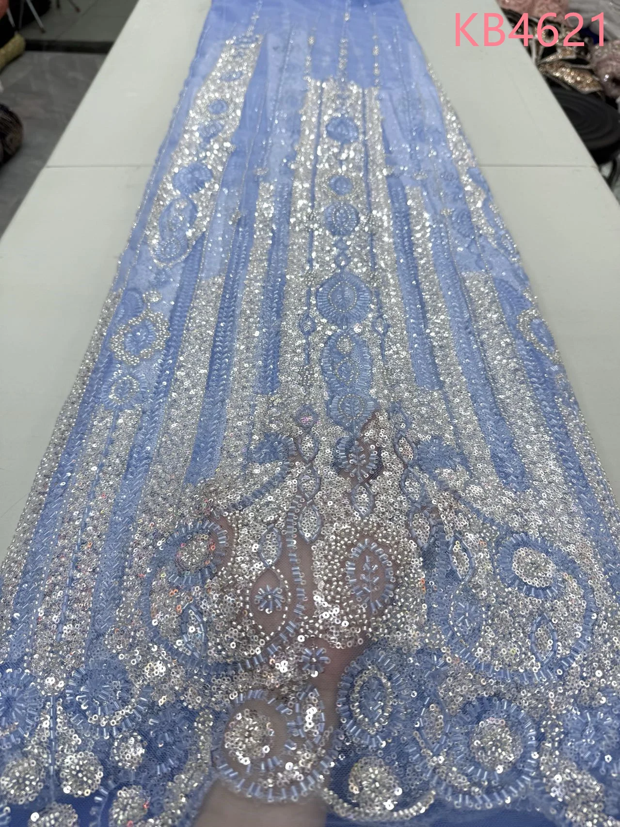 5 Yards Dubai Lace Fabrics Quality 2025 Mint Green Beaded Embroidery Lace Fabric Sequins French Mesh Sequence For Sewing KB4621
5 Yards Dubai Lace Fabrics Quality 2025 Mint Green Beaded Embroidery Lace Fabric Sequins French Mesh Sequence For Sewing KB4621