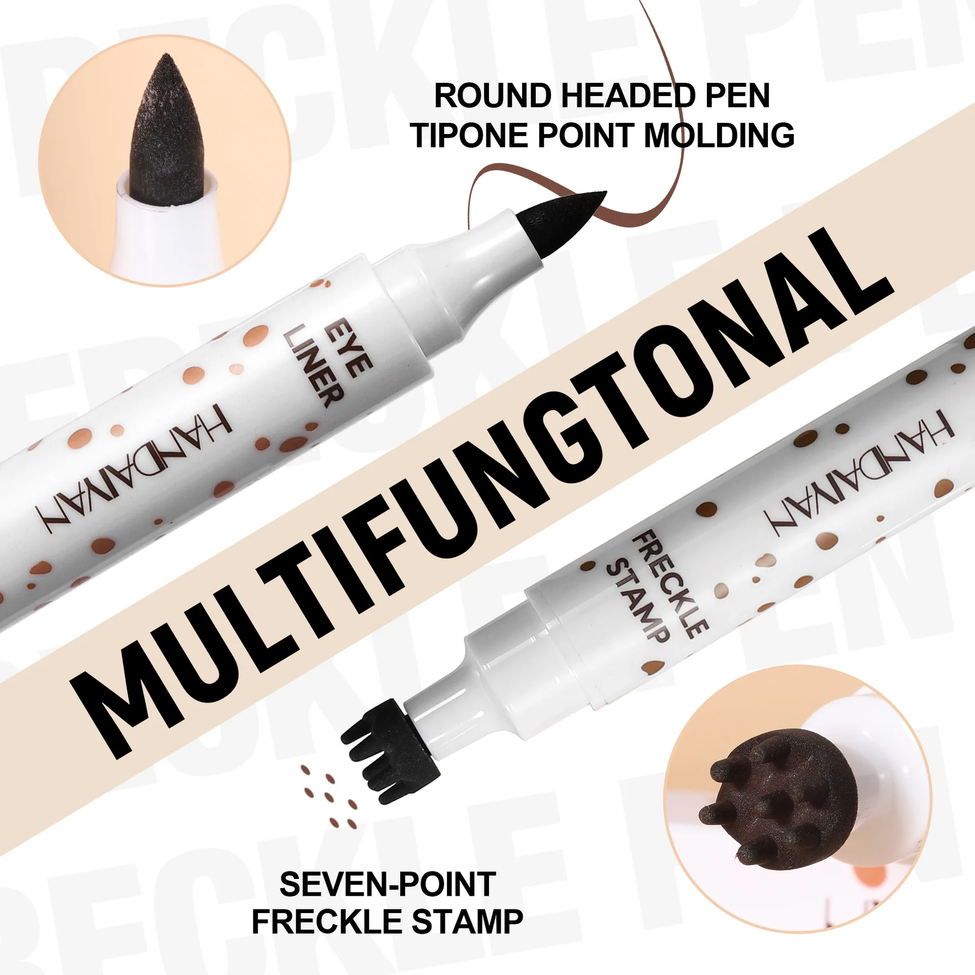 Handaiyan Dual Tip Freckle Stamp Pen Dual Color Waterproof Sweatproof Quick Dry Natural Small Spot Maker for Face Makeup
Handaiyan Dual Tip Freckle Stamp Pen Dual Color Waterproof Sweatproof Quick Dry Natural Small Spot Maker for Face Makeup